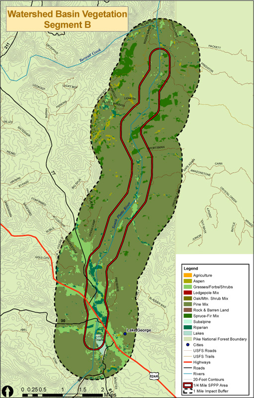 Watershed Basin Vegetation – Segment B – SPEB